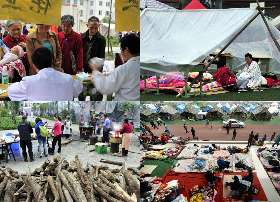 攜手面對(duì)暫時(shí)的困難—雅安地震部分災(zāi)民安置點(diǎn)實(shí)況